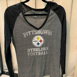 Pittsburgh Steelers long sleeve v-neck T-shirt